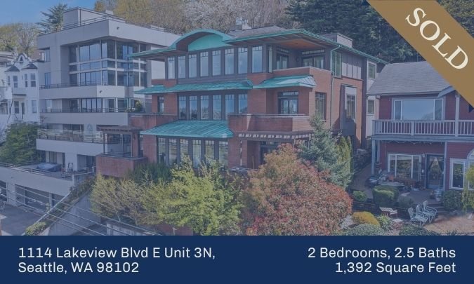 1114 Lakeview Blvd. E Unit 3N in Seattle sold by, Realtor Sandy Walsh of Exact Home Team