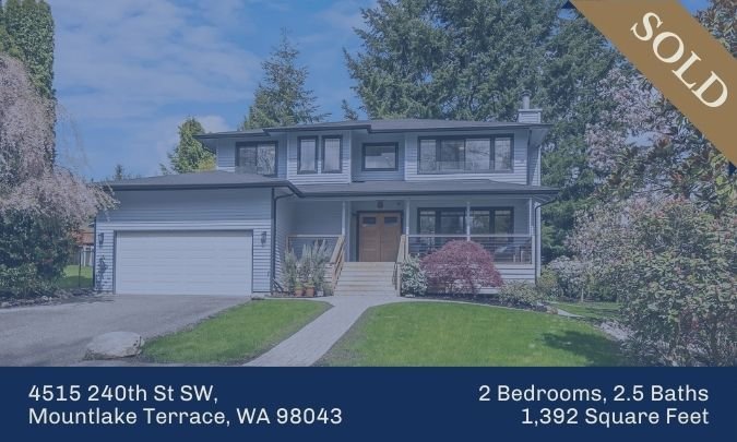 4515 240th St SW, Mountlake Terrace in Seattle sold by, Realtor Sandy Walsh of Exact Home Team