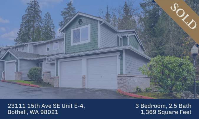 23111 15th Ave SE Unit E-4 in Bothell, listed by Realtor Sandy Walsh of Exact Home Team