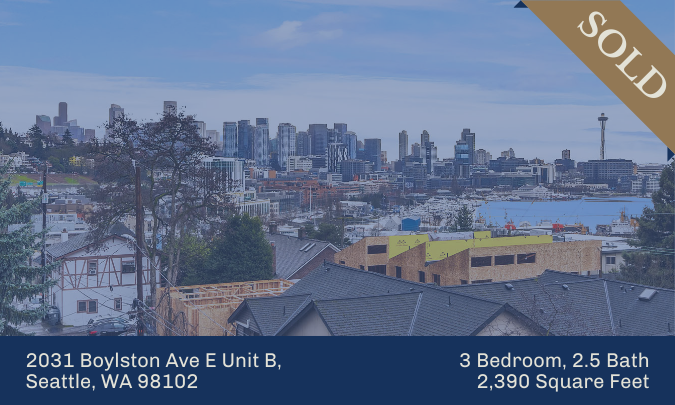 2031 Boylston Ave E Unit B in Seattle, listing sold by Realtor Sandy Walsh of Exact Home Team